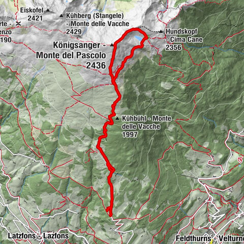 Königsangerspitz - Radlsee - Hütte