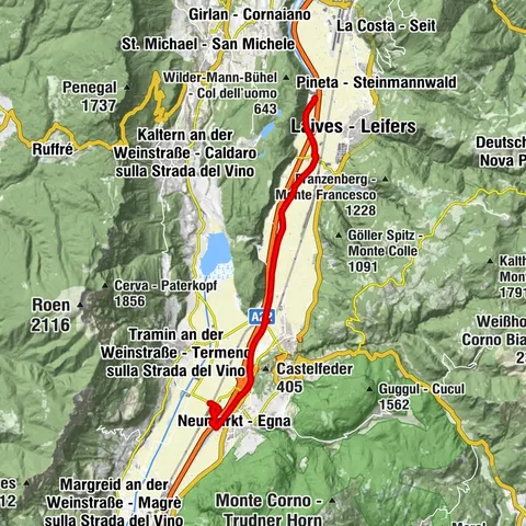 Termeno sulla Strada del Vino Mountainbiken