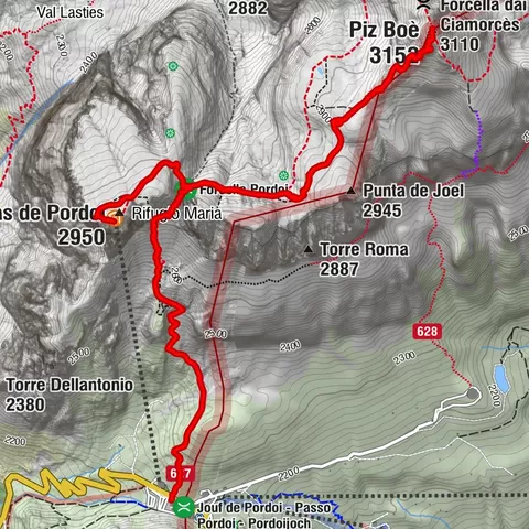 Passo Pordoi-Piz Boe- Pordoi