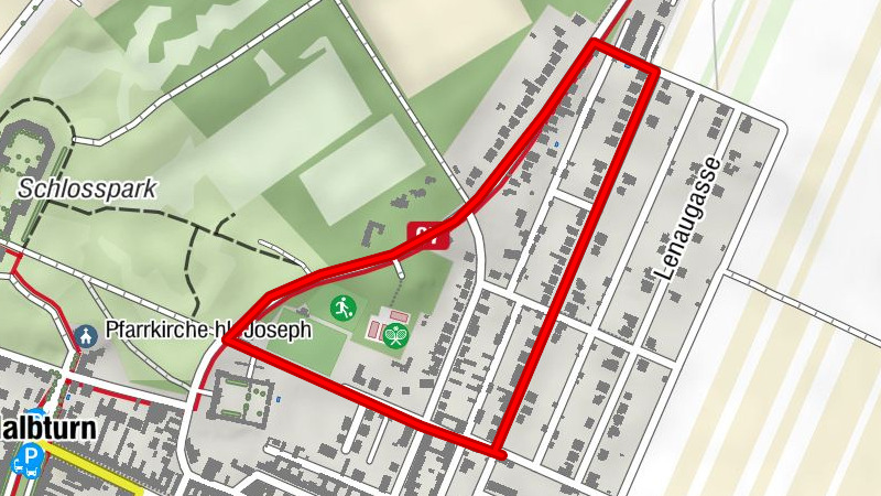 Parkweg Halbturn