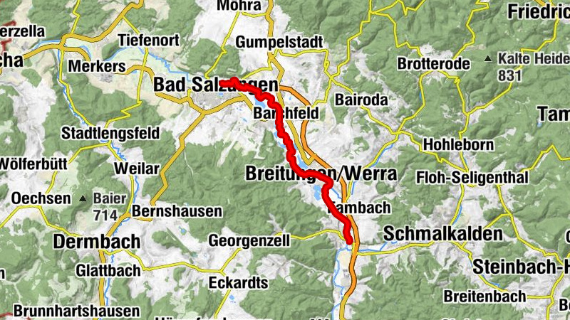 Werra Wasser Wandern 3: Wernshausen - Bad Salzungen