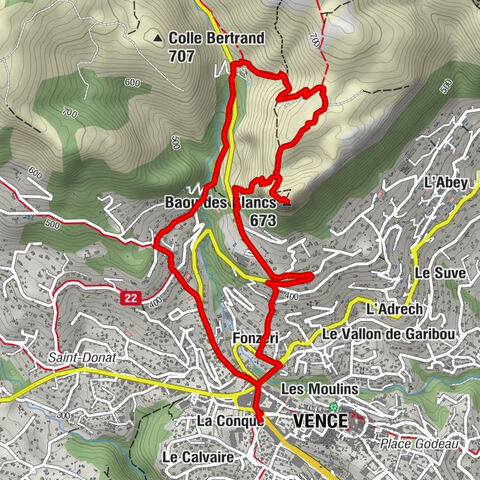 P'tite rando à Vence: Rundweg Baou des Blancs