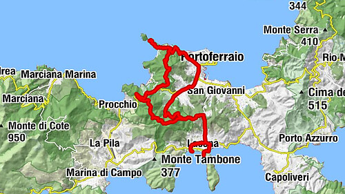 Elba Lorbeer Trail und Windschweintrail