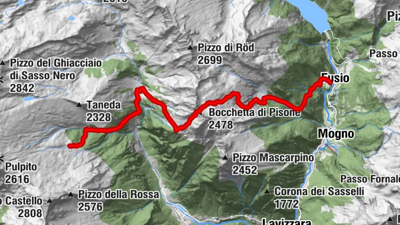 Via Alta Vallemaggia- Etappe 7S: Fusio-Capanna Poncione di Braga
