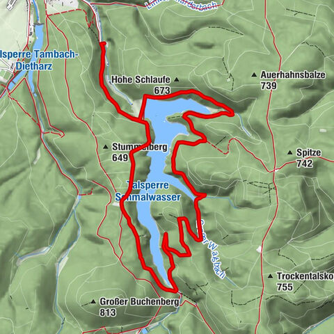 Rundwanderung - Schmalwassertalsperre - Tambach-Dietharz - Thüringer Wald
