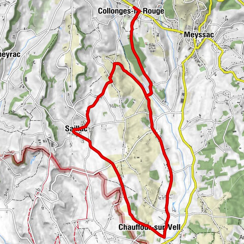 Freizeitradstrecke: die roten Steine