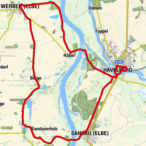 Elbe "Kreuzfahrt" in der Altmark, zwei Hansestädte auf zwei Rädern