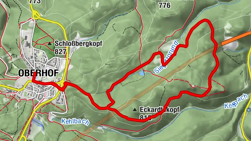 Rundwanderweg - "Zum Ausgebrannten Stein" - Oberhof - Thüringer Wald
