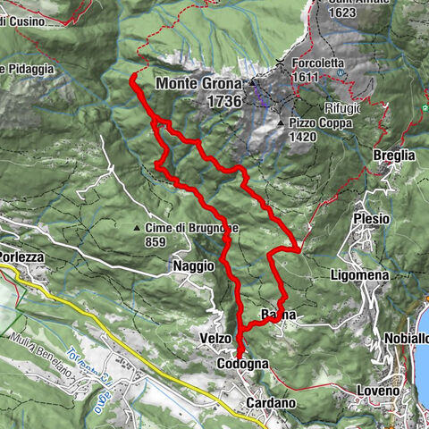 Rundwanderung im Hinterland des Lago di Como