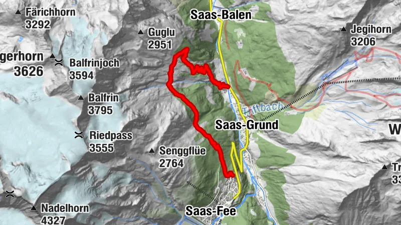 Vom Bidergebiet nach Saas-Fee