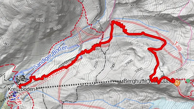 Bergweg Kreuzboden - Hohsaas