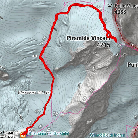 Gnifetti hutte - pyramide vincent