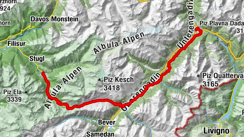 Graubünden-Route Etappe 3, Bergün-Zernez