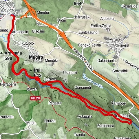 Navarra - Hiruzubide. Mugiro-Lekunberri