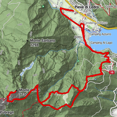 Monte Corno: der Balkon auf den Ledrosee