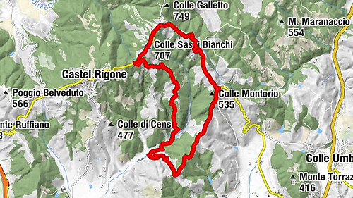 La Rogaia (Tour Umbria 5 - Ostteil)- Colle Montorio - Colle Sassi Bianchi