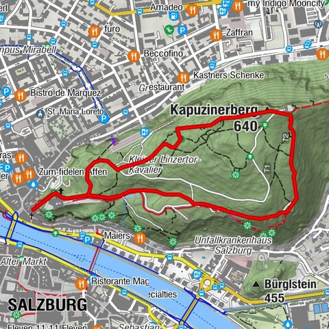 Von der Stadt auf den Kapuzinerberg