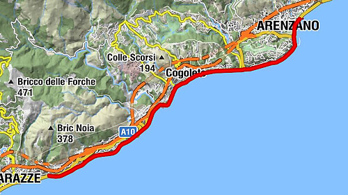 Strecke 15: Arenzano - Varazze