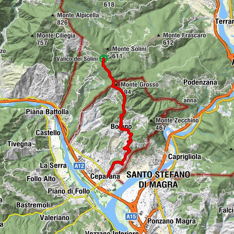 Etappe Nr. 43: Valico dei Solini - Ceparana