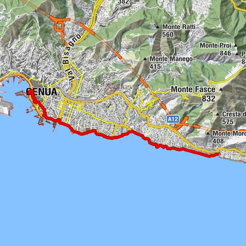 Strecke 12: Nervi - Genua Porto Antico