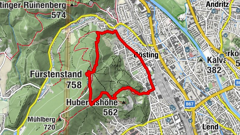 Von Gösting auf den Plabutsch