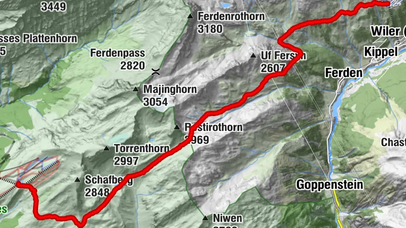 Lauchernalp - Restipass - Rinderhütte (Leukerbad)