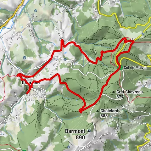 Vom Velair nach Saint-Bonnet-le-Froid - Monts du Lyonnais - Courzieu
