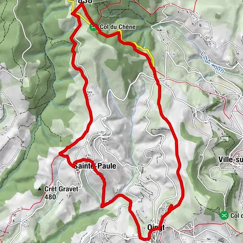 Von Oingt zum Col du Châtoux - Beaujolais - Oingt - Val d'Oingt