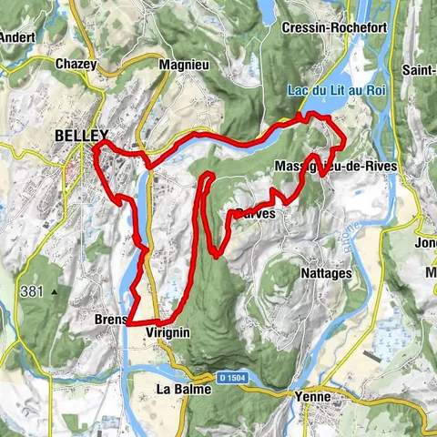 Mountainbike-Strecke 7 schwarz - Montagne de Parves - Espace FFC Ain Forestière