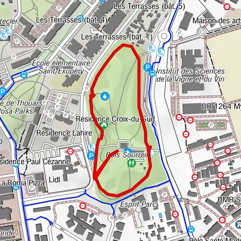 Balade à roulettes : Parc Sourreil à Villenave d'Ornon - Impraticable