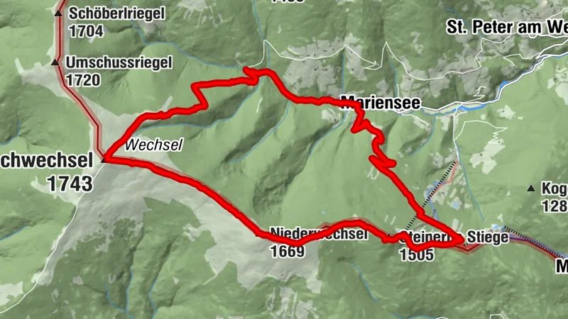 Hochwechsel über steinerne Stiege