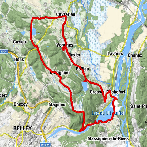 Fahrradrunde: Weingebiete des Bugey