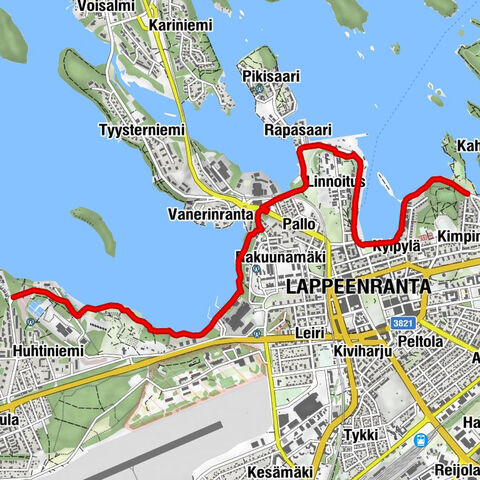 Lappeenranta Uferroute (Rantaraitti), geologischer Pfad