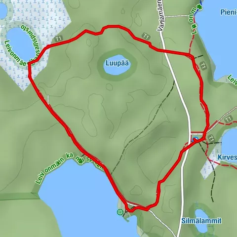Luupään-Schleife, Nationalpark Leivonmäki