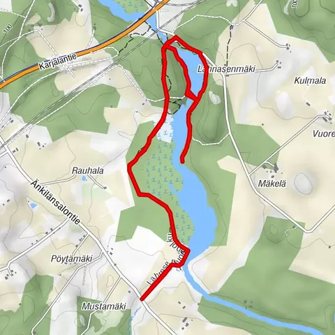 Hiitolanjoki Routen im Gebiet Ritakoski-Lahnasenkoski