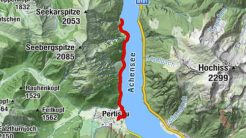 Uferweg von Pertisau zur Gaissalm am Achensee, Österreich