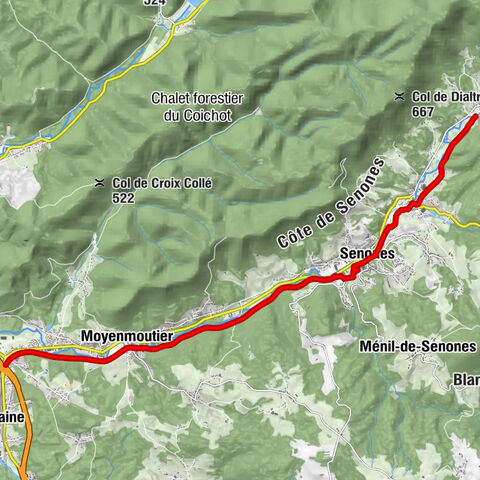 Radweg im Tal des Rabodeau