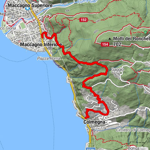 Schöner Höhenweg über dem Lago Maggiore