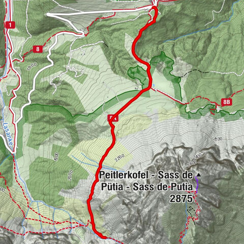 Vom Würzjoch auf den Peitlerkofel