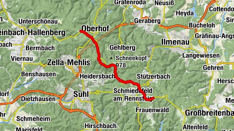 Wanderung - Rennsteig - Etappe 4 - Vom Grenzadler nach Allzunah