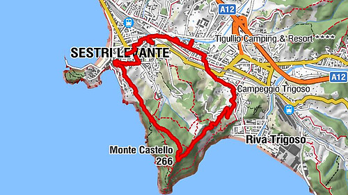 Sestri Levante, Monte Castello, Riva Trigoso