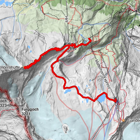 Trockerner Steg nach Matterhorn (Hornlihütte)