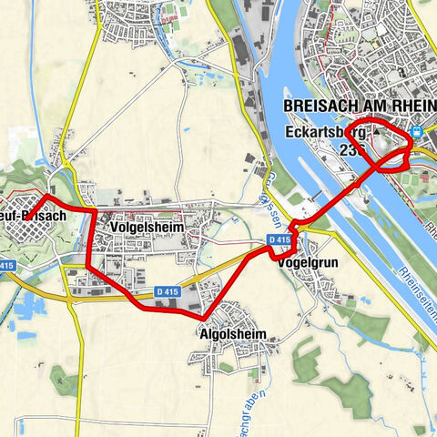 Fahrradrundweg von Neuf-Brisach nach Breisach