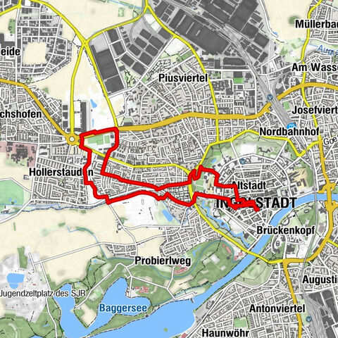 Route zum Fort Haslang-Park