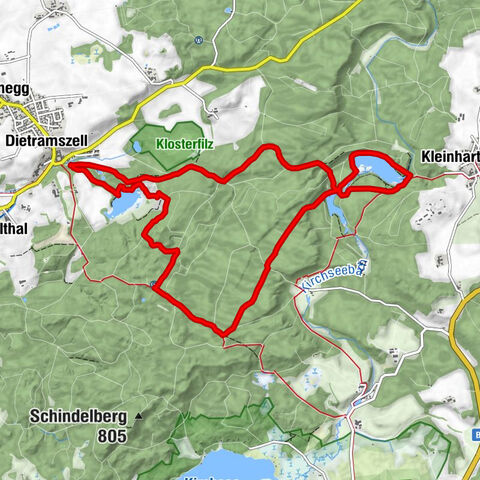 Dietramszeller Runde, Waldweiher und Hackensee