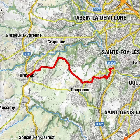 Chemin de Montaigne - Etappe 2 - Chaponost > Brindas