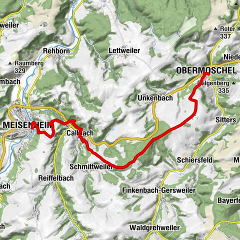 Pfälzer Höhenweg Etappe 05 Obermoschel - Meisenheim