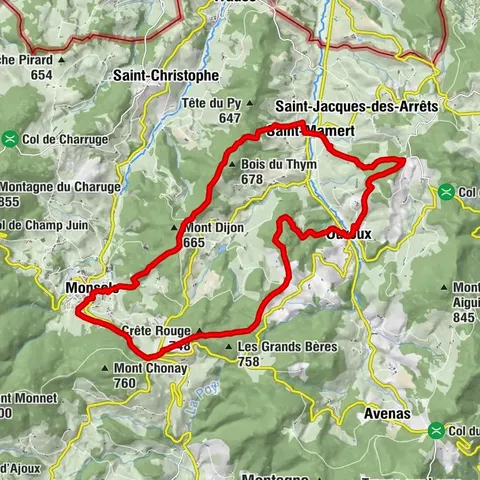 VTT-Strecke M12 von Monsols nach Ouroux
