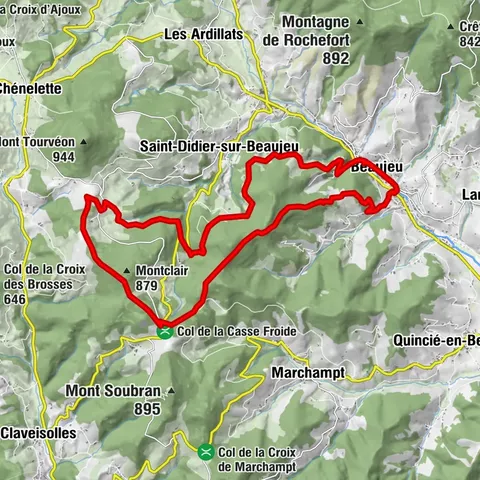 VTT Tour B3 von Beaujeu nach St Didier/Beaujeu