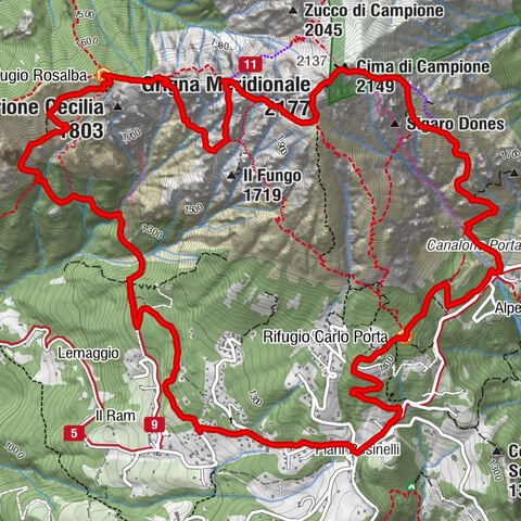 Rundweg Grignia Refugio Rosalba